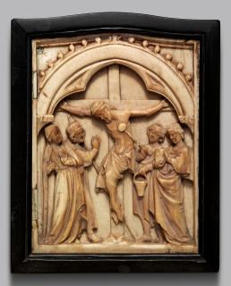 Wing, right (fragment of a diptych), 1 register, 1 arch across (plaquette) (Front)