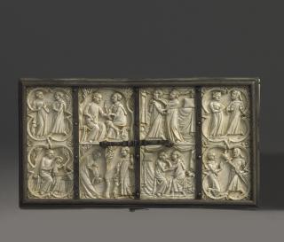 Casket, with arches, quatrefoils, rosettes (coffret; frise d'arcatures; quatre-feuilles) (Lid)