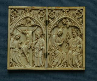 Diptych, 1 register, 1 arch across (plaquette) (Front)