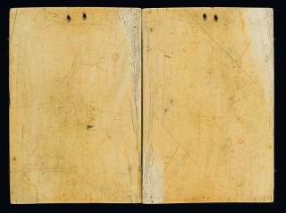 Diptych, 2 registers, 5 arches across (frise d'arcatures) (Back)