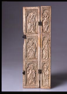 Wings, right (fragments of a polyptych or tabernacle), 3 registers, 1 arch across (Front)