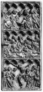 Wing, right (part of a diptych), 3 registers, 5 arches across (frise d'arcatures) (Front)