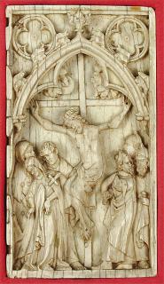 Wing, right (fragment of a diptych), 1 register, 1 arch across (plaquette) (Front)