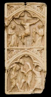 Wing, right (fragment of a diptych), 2 registers, 1 arch across (Front)