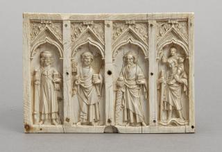 Panel (fragment of a casket), 1 register, 4 arches across (coffret) (Lid)