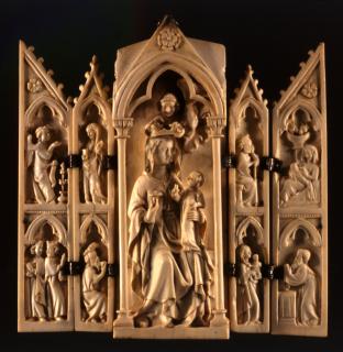 Gabled polyptych (tabernacle; colonnettes) (Front)