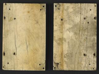 Diptych, 1 register, 1 arch across (plaquettes) (Back)