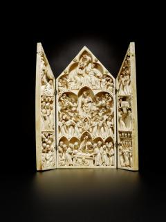 Gabled triptych, 3 registers; known as the Rau Triptych (Front)