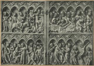 Diptych, 2 registers, 5 arches across (frise d'arcatures) (Front)