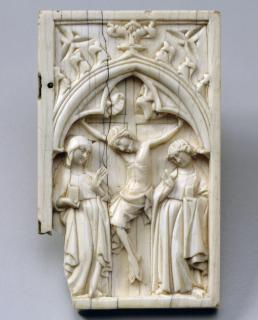 Wing, right (fragment of a diptych), 1 register, 1 arch across (plaquette) (Front)