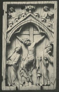 Wing, right (fragment of a diptych), 1 register, 1 arch across (plaquette) (Front)