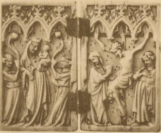 Double-sided diptych, 1 register, 3 arches across (plaquettes; frise d'arcatures) (Side 2)