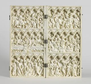 Diptych, 3 registers, 5 arches across (frise d'arcatures) (Front)