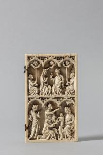 Wing, right (fragment of a diptych), 2 registers, 3 arches across (frise d'arcatures) (Front)