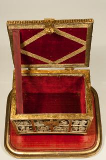 Casket with openwork panels (plaques ajourées; coffret); known as the ‘Flaxley Casket’ (Interior)