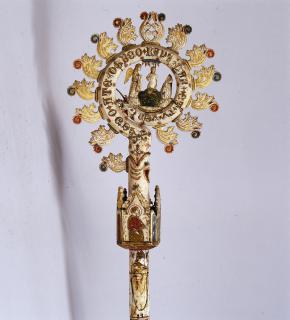 Painted crozier (crosse); known as the Crozier of Bishop Malavolti (Side)