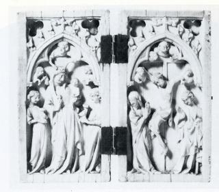 Diptych, 1 register, 1 arch across (plaquettes) (Front)