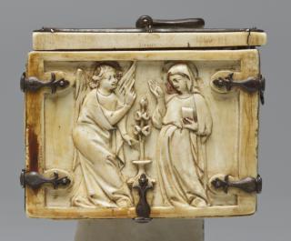 Casket, with arches (coffret; frise d'arcatures; colonnettes) (End, left)