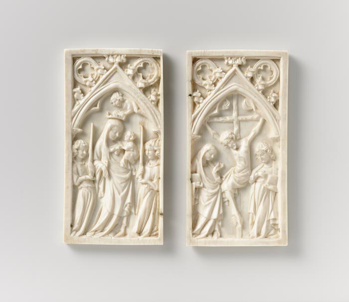 Diptych, 1 register, 1 arch across (plaquettes) (Front)