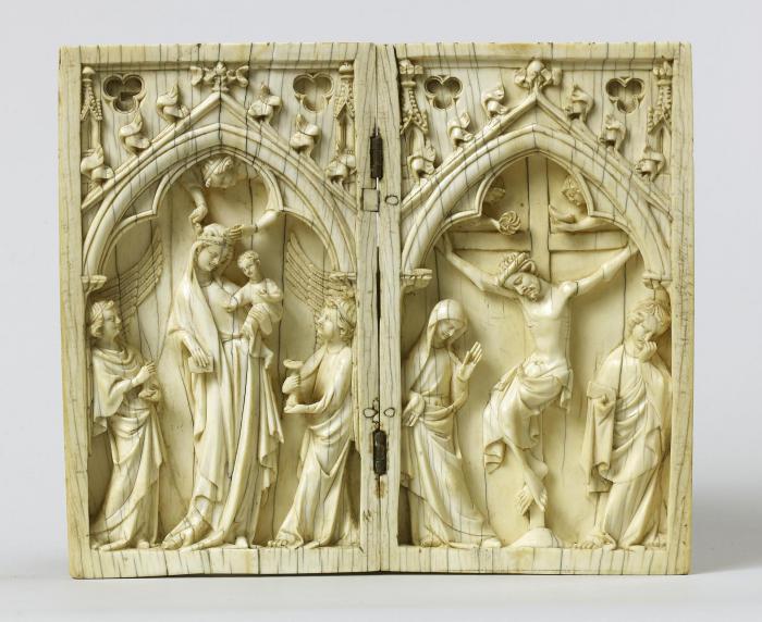 Diptych, 1 register, 1 arch across (plaquettes) (Front)