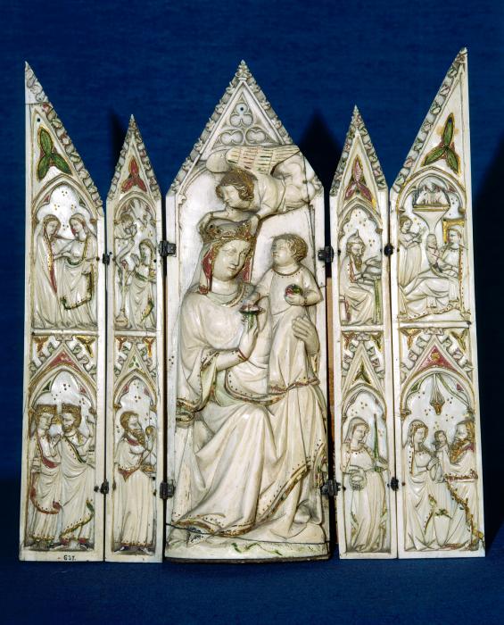 Gabled polyptych (tabernacle; frise d'arcatures) (Front)