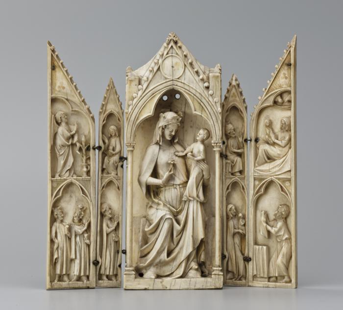 Gabled polyptych, with arches (tabernacle) (Front)