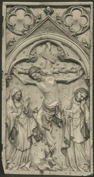 Wing, right (part of a diptych), 1 register, 1 arch across (plaquette) (Front)