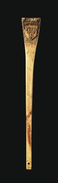 Burnishing tool (polissoir) or folding stick; known as the staff of Jean d'Orléans, Comte de Dunois de Longueville (Front)