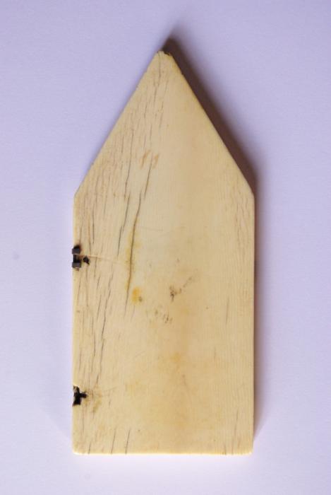 Gabled panel (part of a polyptych), 1 register, 1 arch across (Back)