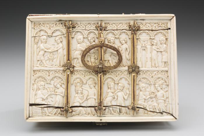 Casket with arches, 2 registers (coffret; frise d'arcatures) (Lid)