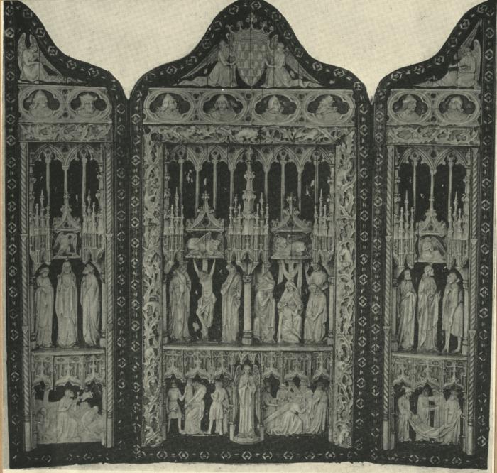 Openwork triptych, with arches (triptyque ajouré) (Front (open))