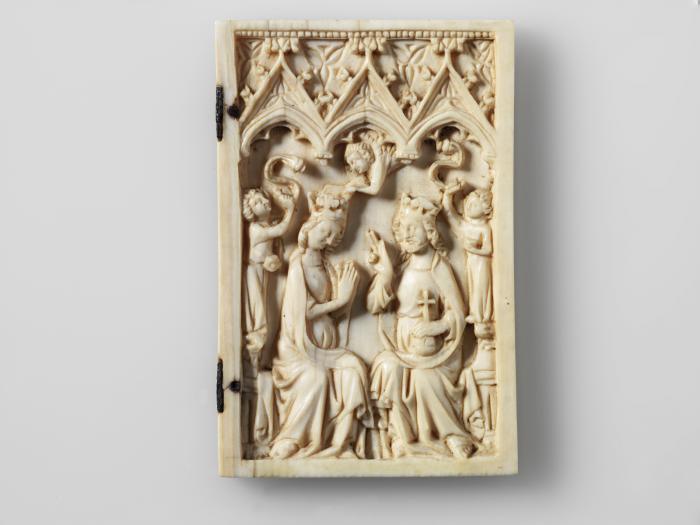 Wing, right (fragment of diptych), 1 register, 3 arches across (plaquette; frise d'arcatures) (Front)