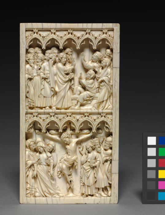 Wing, right (part of a diptych), 2 registers, 5 arches across (frise d'arcatures) (Front)