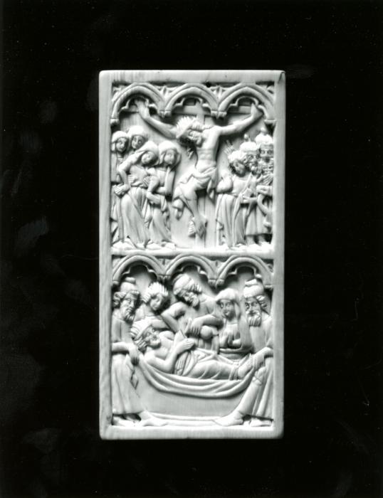 Panel (possibly a writing tablet), 2 registers, 3 arches across (frise d'arcatures; tablette à écrire) (Front)