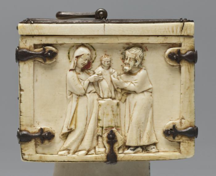 Casket, with arches (coffret; frise d'arcatures; colonnettes) (End, right)