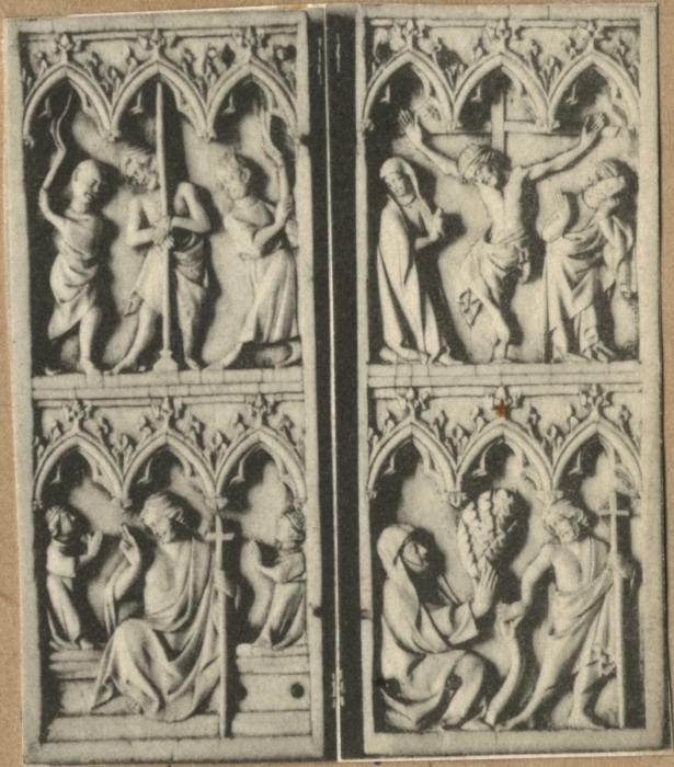 Diptych, 2 registers, 3 arches across (frise d'arcatures) (Front)