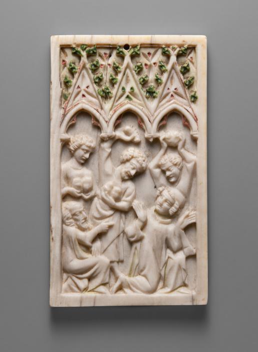 Panel, 1 register, 3 arches across (plaquette; frise d'arcatures) (Front)