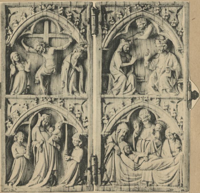 Diptych, 2 registers, 1 arch across (Front)