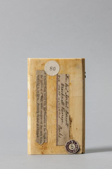 Wing, right (fragment of a diptych), 2 registers, 3 arches across (frise d'arcatures) (Back)