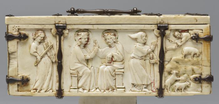 Casket, with arches (coffret; frise d'arcatures; colonnettes) (Body, back)