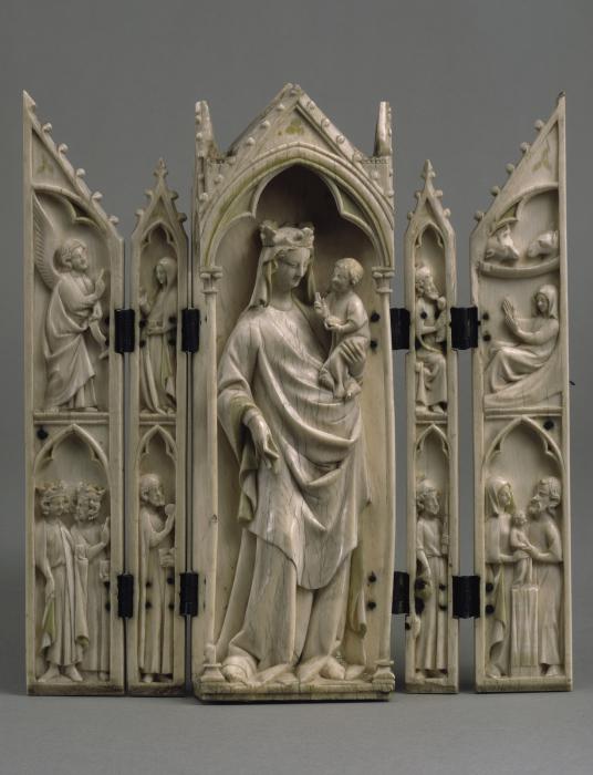 Gabled polyptych (tabernacle; colonnettes) (Front)