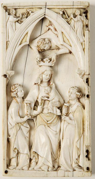 Panel, 1 register, 1 arch across (plaquette); reused as the left wing of a diptych (Front)