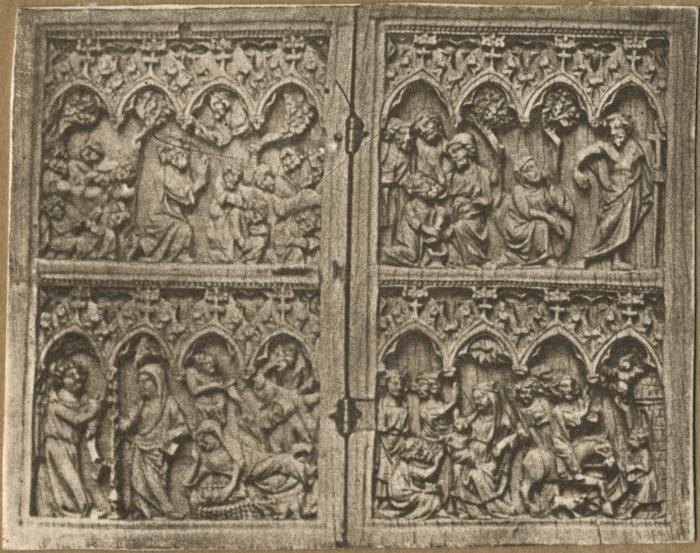 Diptych, 2 registers, 4 arches across (frise d'arcatures) (Front)