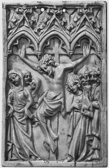 Double-sided panel, 1 register, 3 arches across (plaquette; frise d'arcatures) (Front)