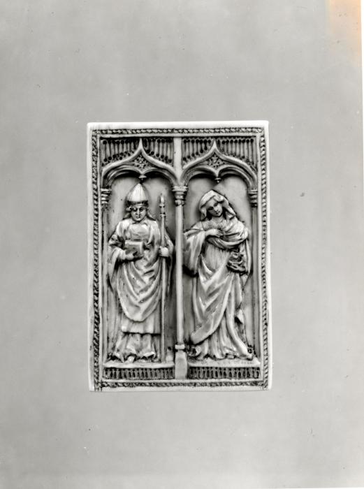 Panel, 1 register, 2 ogee arches across (plaquette, frise d'arcatures, colonnettes) (Front)