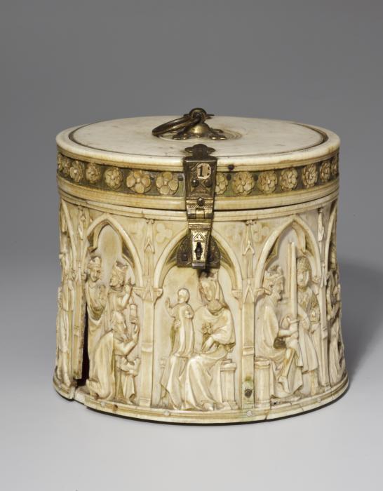 Pyxis with arches, band of rosettes (frise d'arcatures; décor de roses; pyxide) (Front)