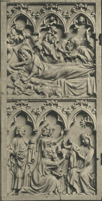 Diptych, 2 registers, 3 arches across (frise d'arcatures) (Wing, left)