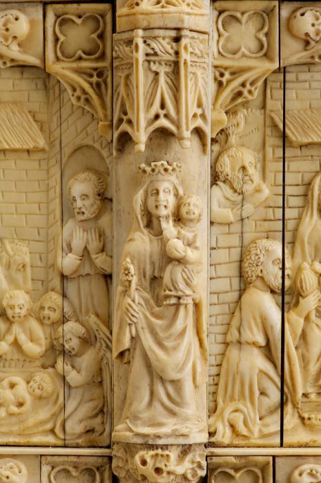 Gabled triptych, 3 and 4 registers (frise d'arcatures) (Detail)