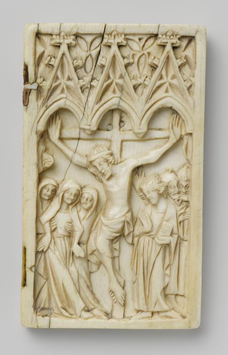 Wing, right (fragment of a diptych), 1 register, 3 arches across (plaquette, frise d'arcatures) (Front)