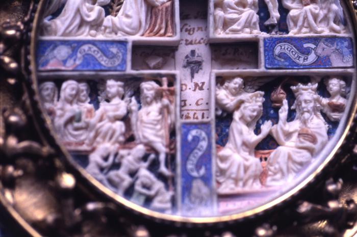 Reliquary of the True Cross; including openwork panels (plaques ajourées) (Detail, front)